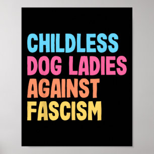 Poster Mulheres de Cachorro Contra o Fascismo Kamala Harr