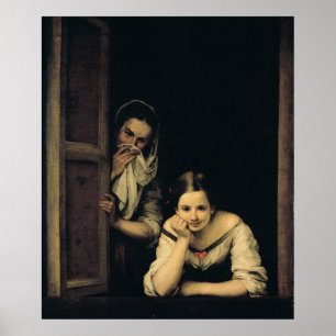 Poster Mulheres de Galiza na janela, 1670
