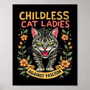 Poster Mulheres De Gato Sem Filhos Contra O Fascismo