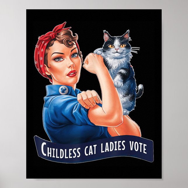 Poster Mulheres De Gato Sem Filhos Votam Roise As Mulhere (Frente)