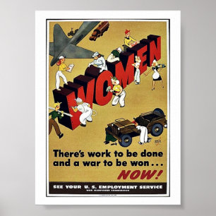 Póster Mulheres de Wwii