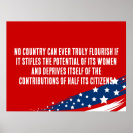 Poster Mulheres Direitos Humanos Obama Cita Política