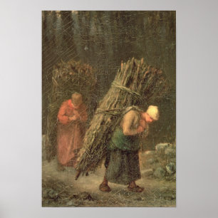 Póster Mulheres do camponês com galho, c.1858