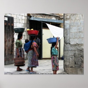 Póster Mulheres do Maya, Antígua, Guatemala