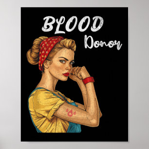 Poster Mulheres Doadoras de Sangue Bandana vive doação de