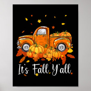 Poster Mulheres É Queda Vocês Pumpkin Caminhão Árvore de 