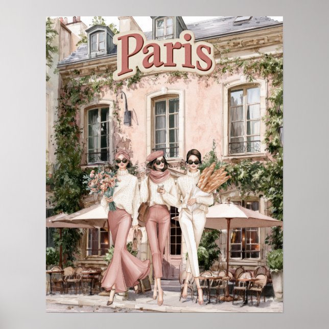 Poster Mulheres em Paris (Frente)