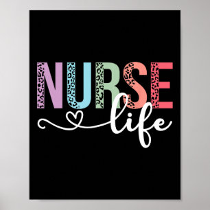 Poster Mulheres Enfermeiras Rn Lpn Cna Leopard Enfermeira