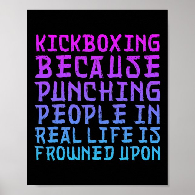 Poster Mulheres Engraçadas de Kickboxing Socando Pessoas  (Frente)