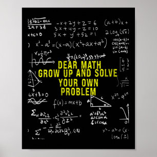 Poster Mulheres Engraçadas Querida Matemática Cresce E Re