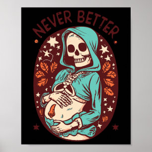 Poster Mulheres Esqueleto Pelo Esqueleto Assustador Hallo