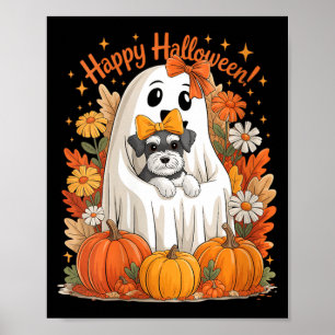 Poster Mulheres Fantasma Segurando Cachorro Schnauzer Min
