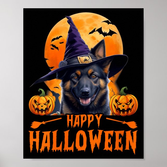 Poster Mulheres Feliz Dia das Bruxas Cachorro 1 (Frente)