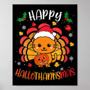 Poster Mulheres Felizes Hallowthanksmas Ca Cute Kitten Tu