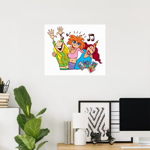 Poster Mulheres festejando