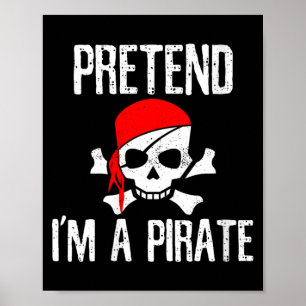 Poster Mulheres Fingindo Ser Um Pirata - Caveira Divertid