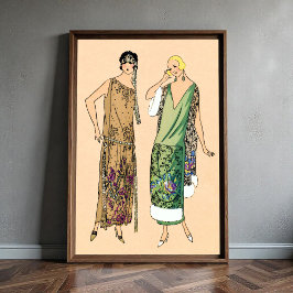 Poster Mulheres flapper vintage
