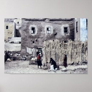 Poster Mulheres Fora Fazendo Loja E Tarefas Diárias