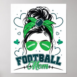 Poster Mulheres Futebol Mãe Confusão Cabelo Coque Futebol