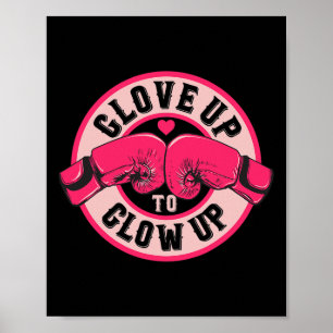 Poster Mulheres Garota Luva Up Para Brilhar Senhoras Boxe