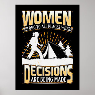Poster Mulheres Hiker Pertencem A Todos Os Lugares