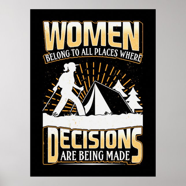 Poster Mulheres Hiker Pertencem A Todos Os Lugares (Frente)