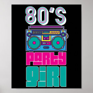 Poster Mulheres impressionantes do party girl retro do