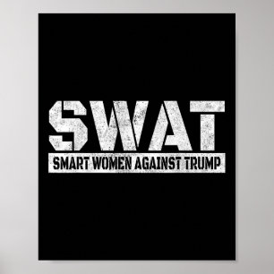 Poster Mulheres Inteligentes Contra Trump Engraçado Anti-