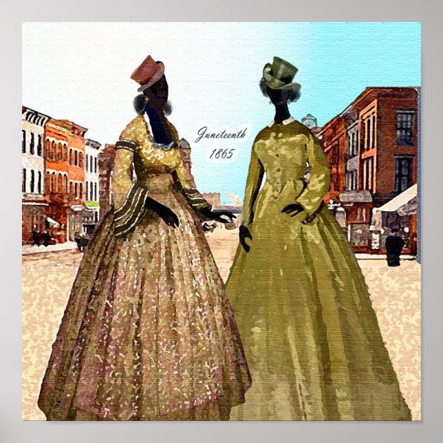 Poster Mulheres Livres no Dia da Liberdade • Juneteenth 1 (Frente)