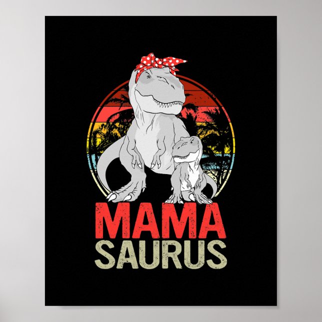 Poster Mulheres Mamassauro T Rex Dinossaur Mama Saurus (Frente)