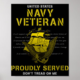 Poster Mulheres Marinho Veterano Com Orgulho Com V-neck