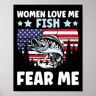 Poster Mulheres Me Ama Peixe Me Teme Homens Vintage B Pes