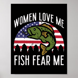 Poster Mulheres Me Ama Peixe Teme Pescadores Patrióticos