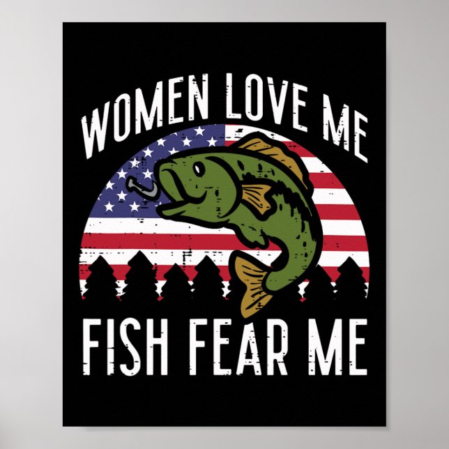 Poster Mulheres Me Ama Peixe Teme Pescadores Patrióticos (Frente)