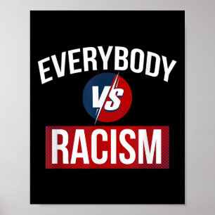 Poster Mulheres Meninas Todo Corpo Vs Racismo Cita Gráfic