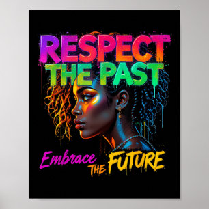 Poster Mulheres Mês da História Negra Respeite o Passado