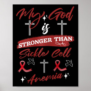Poster Mulheres Meu Deus É Mais Forte Que Anemia De Célul