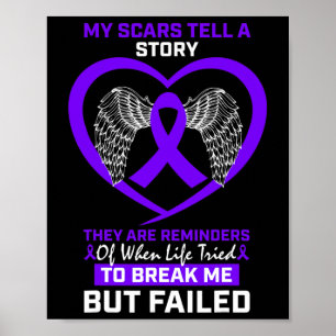 Poster Mulheres Minhas Cicatrizes Dizem Uma Estória Fibro
