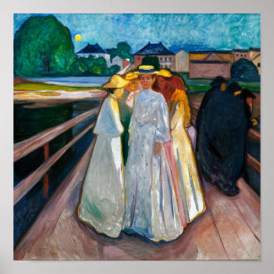 Poster Mulheres na Ponte Edvard Munch