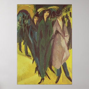 Póster Mulheres na rua, 1915
