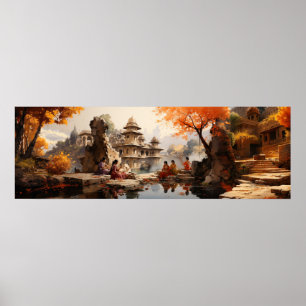 Poster Mulheres na terra de verão do Raja - Ultra largo