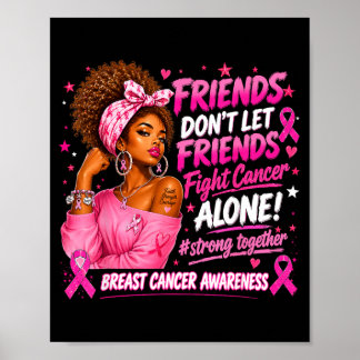 Poster Mulheres Negras Africanas Rosa Conscientização sob