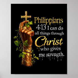 Poster Mulheres Negras Deus Fé Cristã Africana Melanina Q