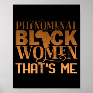 Poster Mulheres negras fenomenais história afro-americana