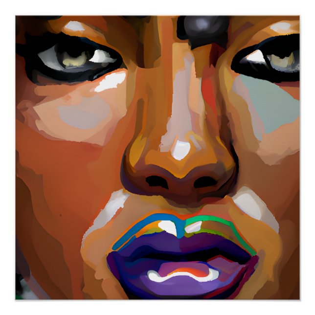 Póster Mulheres negras inspiradoras rainhas negras positi (Frente)