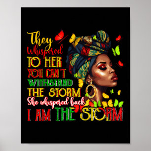 Poster Mulheres Negras Melanina Africana Mês da História 