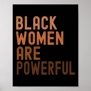 Poster Mulheres Negras São Poderosas Mulheres do Mês da H