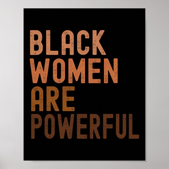 Poster Mulheres Negras São Poderosas Mulheres do Mês da H (Frente)