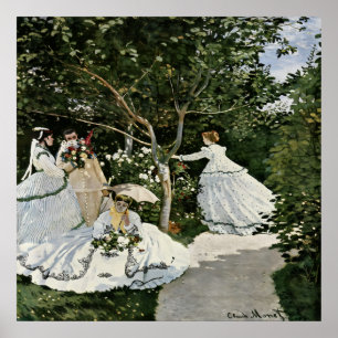 Poster Mulheres no Jardim por Claude Monet
