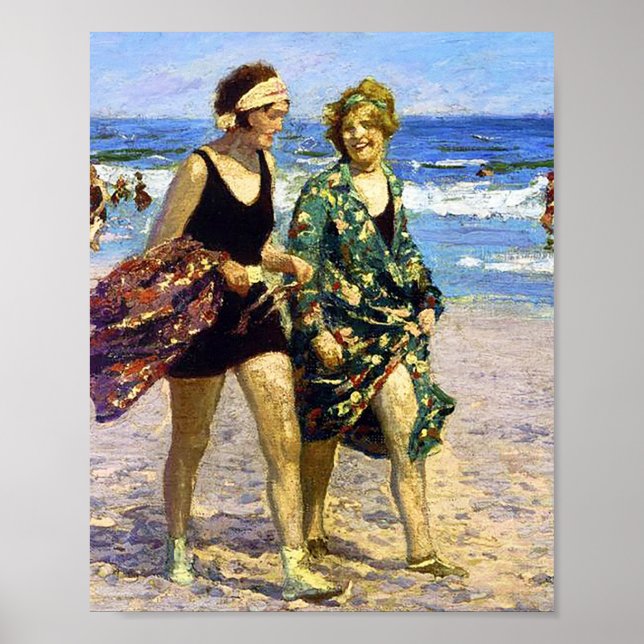 Poster Mulheres no Mar Edward Henry Potthast (Frente)
